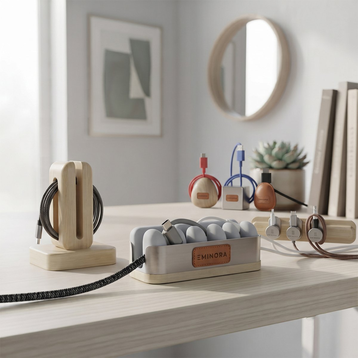EMINORA Desk Cable Clip - Pack of 6