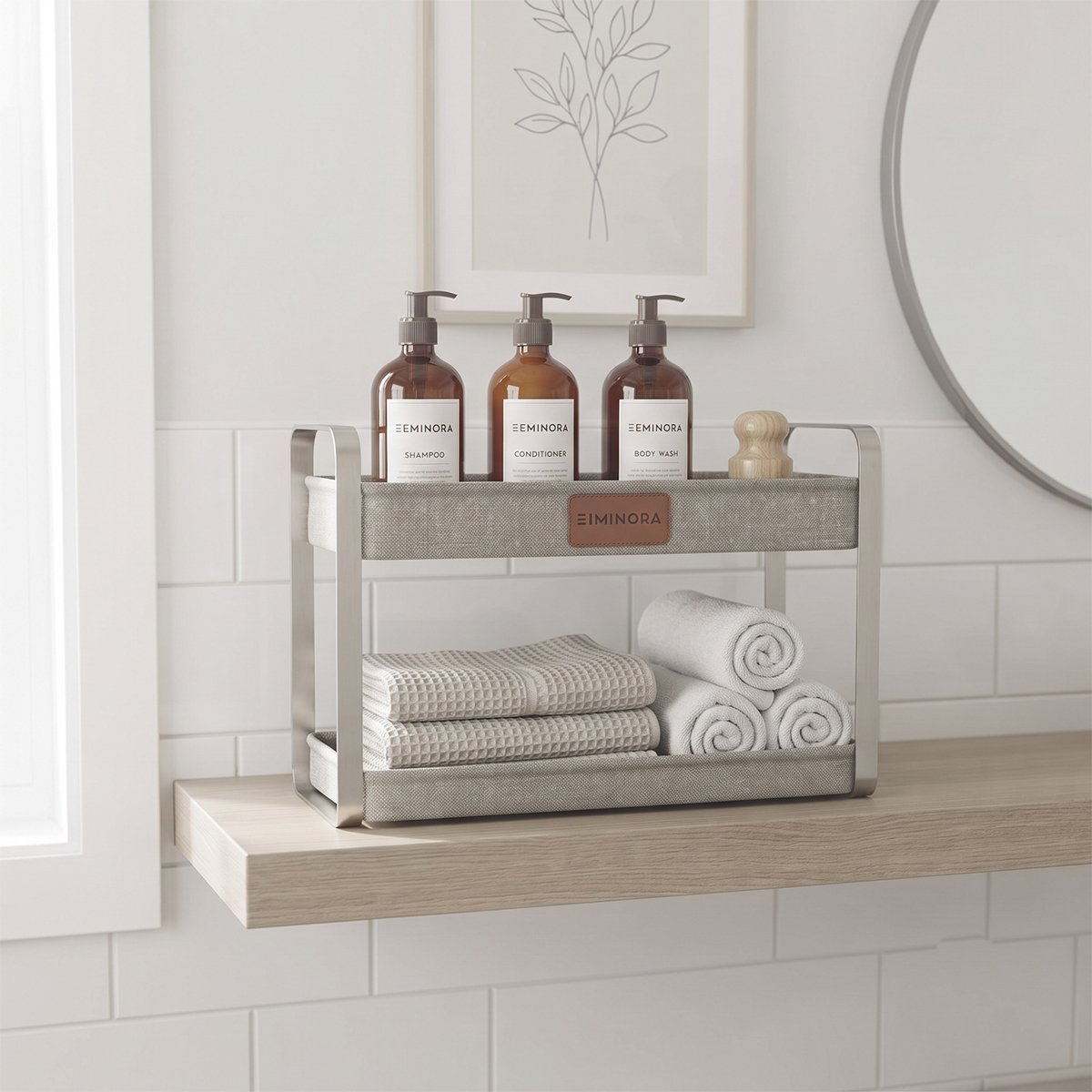 EMINORA Bathroom Shelf Organizer - Pack of 2