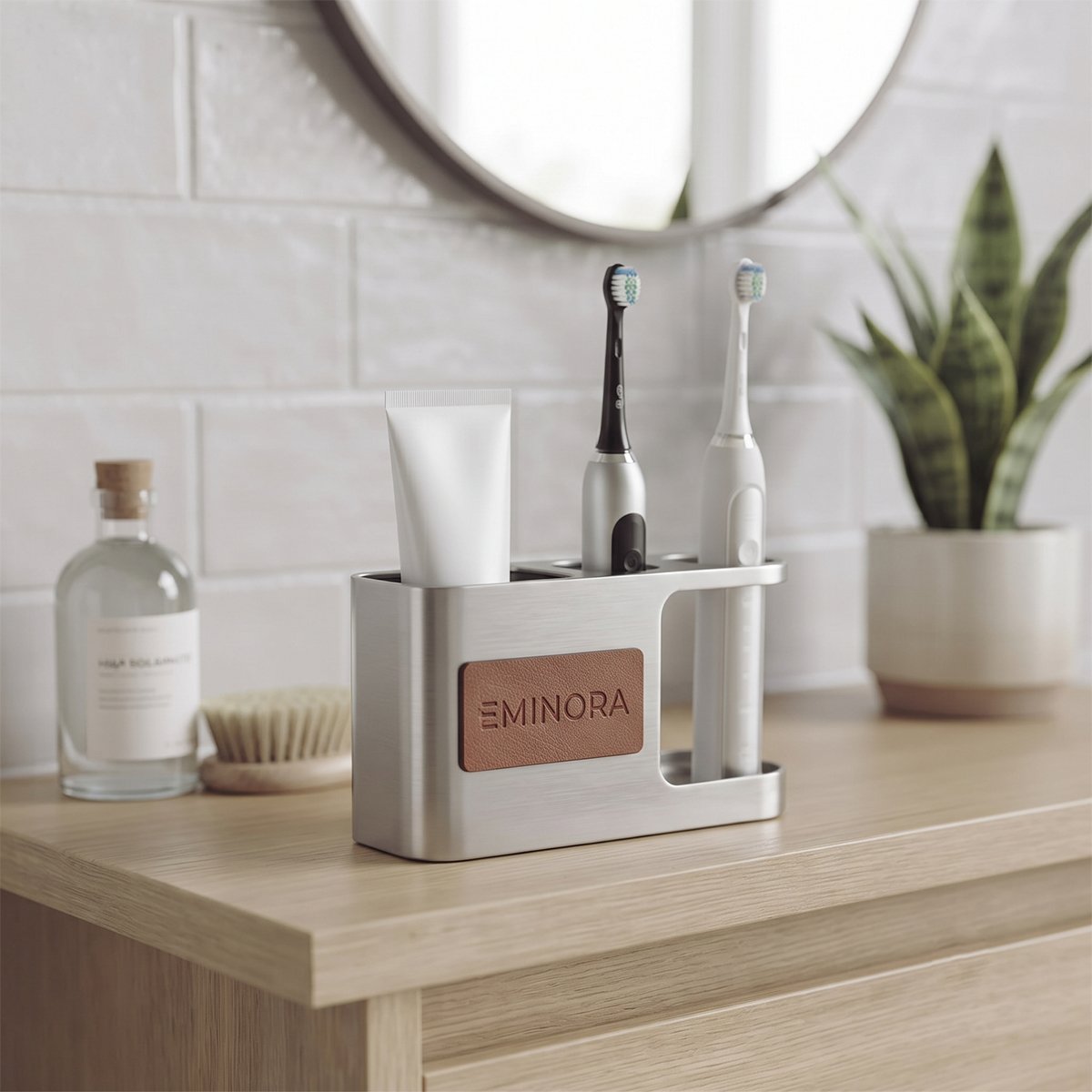EMINORA Bathroom Toothbrush Holder - Pack of 3