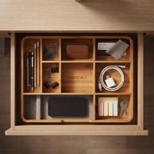 EMINORA Desk Drawer Organizer Tray - Pack of 3