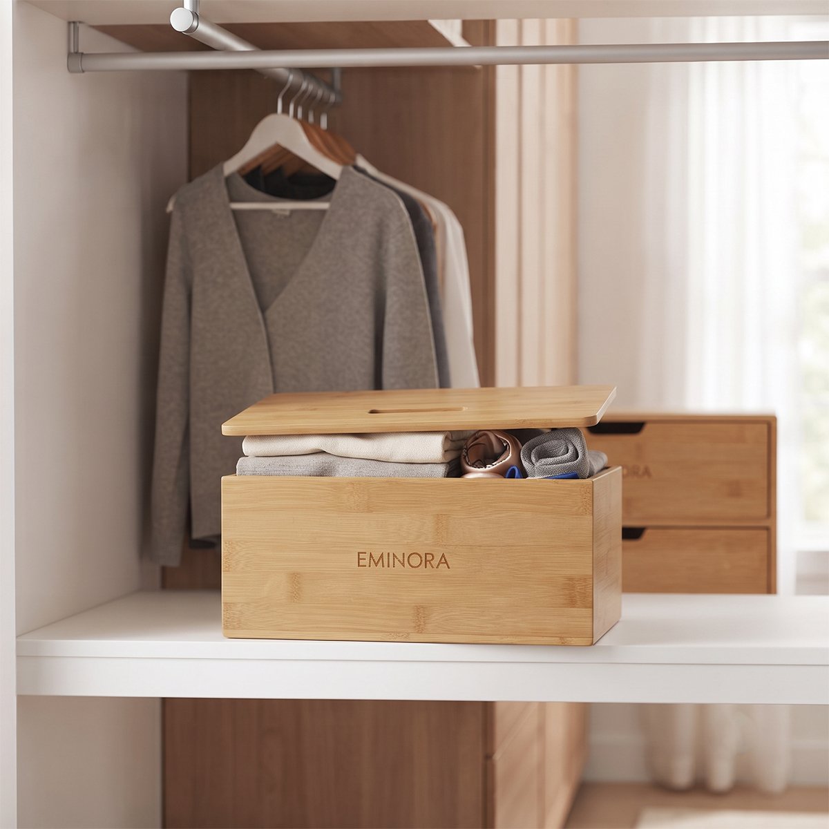 EMINORA Lidded Household Storage Box - Pack of 2