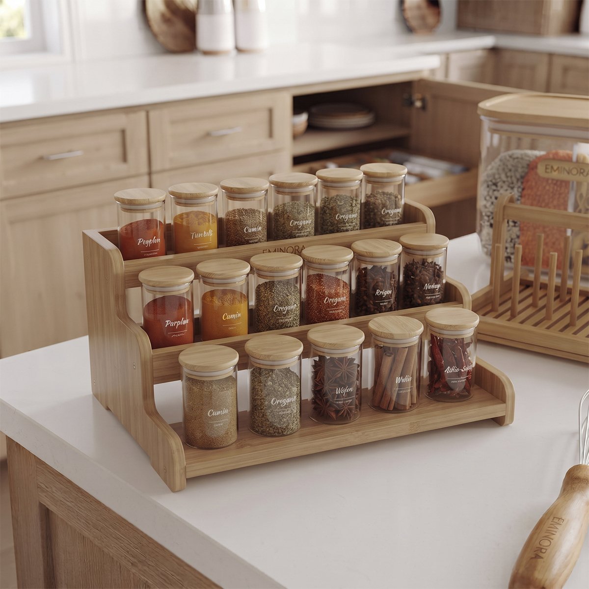 EMINORA Spice Jar Rack - Pack of 2
