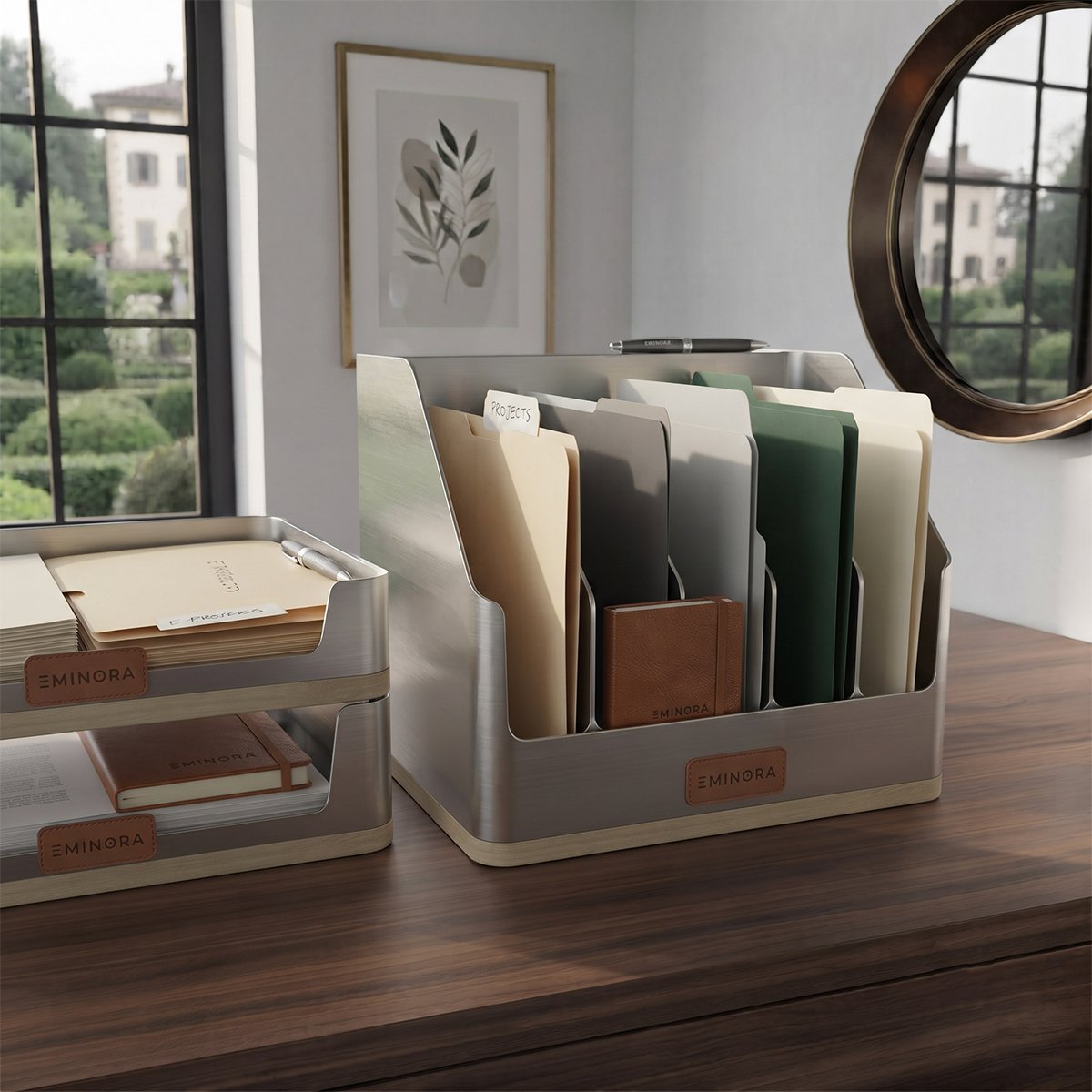 EMINORA Vertical File Organizer - Pack of 2