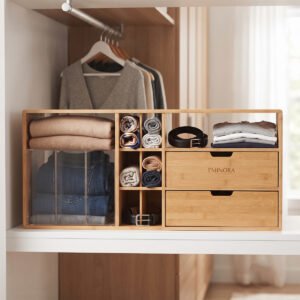 EMINORA Wardrobe Shelf Organizer - Pack of 2